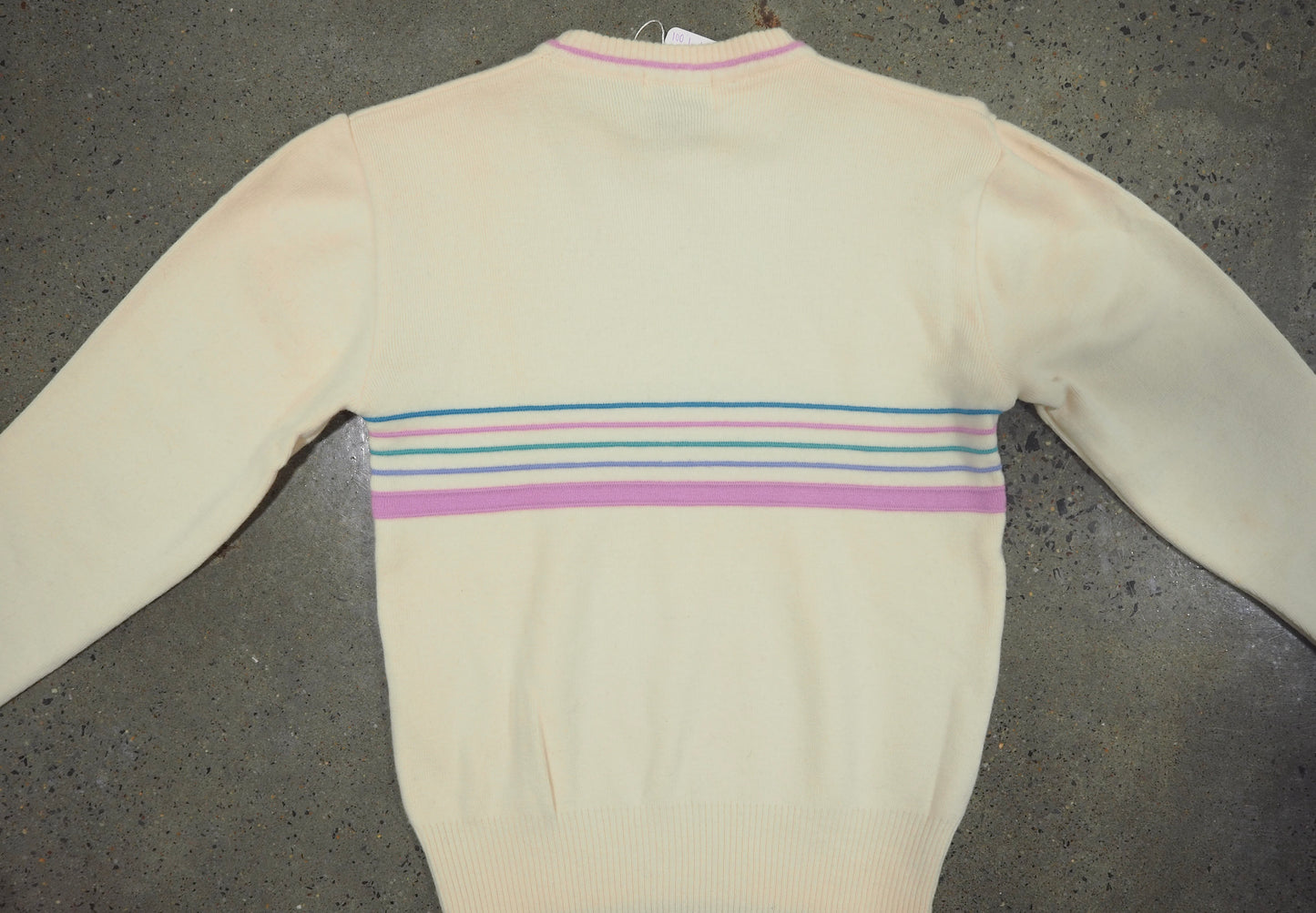 Vintage 1990s White Cable Knit Sweater — Classic Minimalist