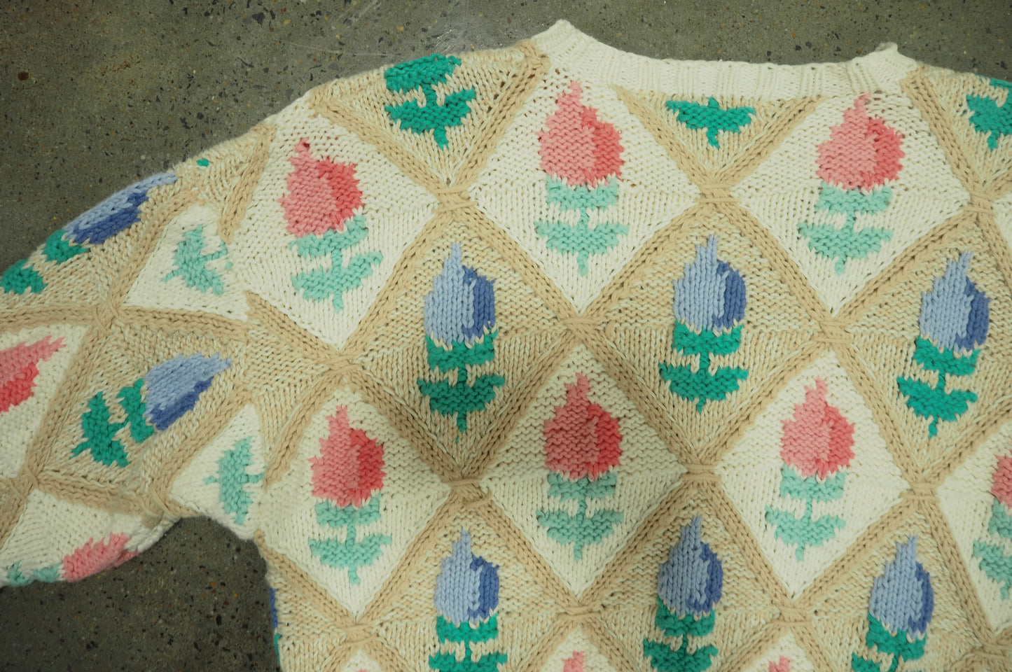 Vintage 1990s Orvis Floral Knit Sweater — Cottagecore Statement