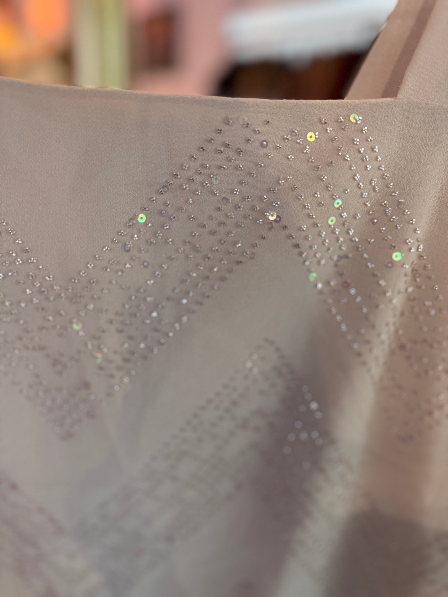 Vintage 1990s Cream Sequin Tank Top — Glam Evening Statement