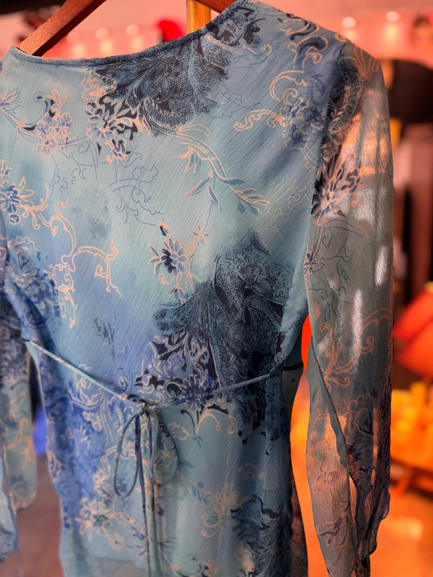 Dressbarn Blue Flowy Top