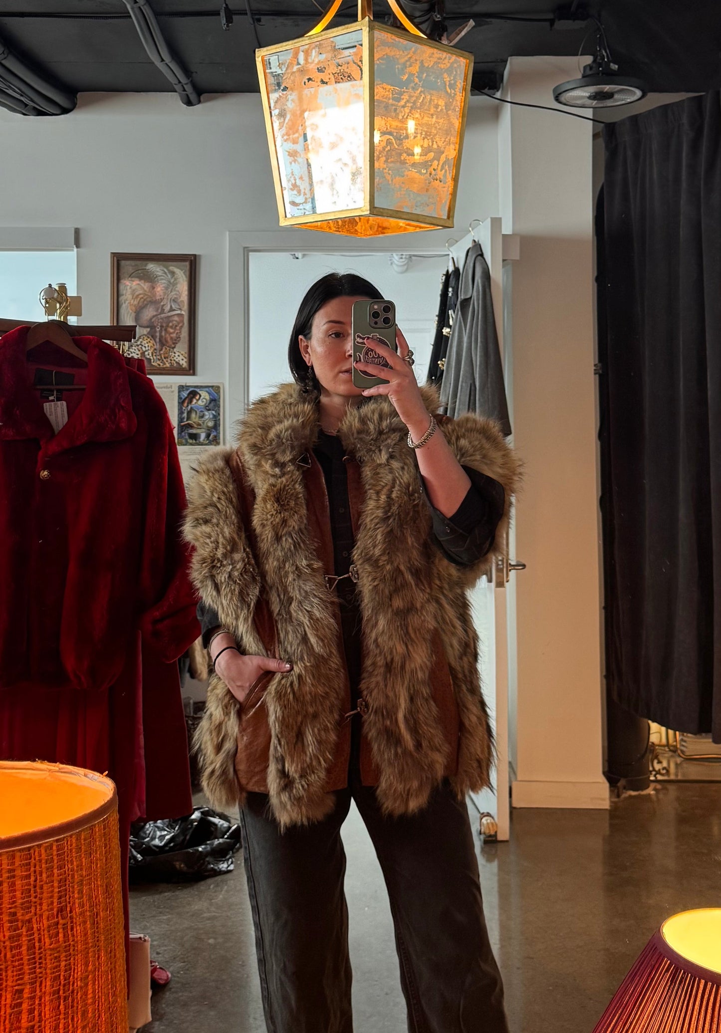 Fur and Leather Coat
