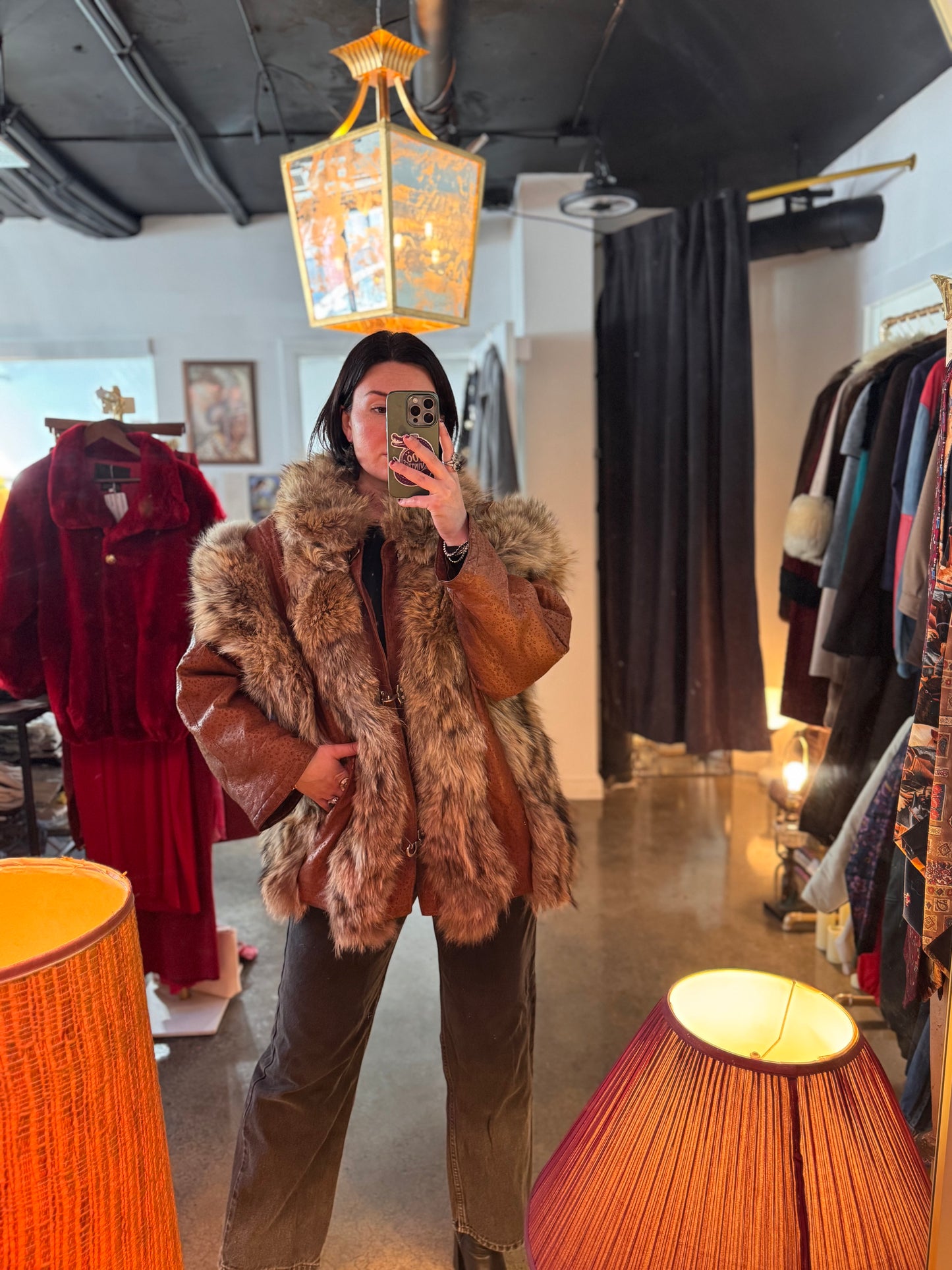 Fur and Leather Coat