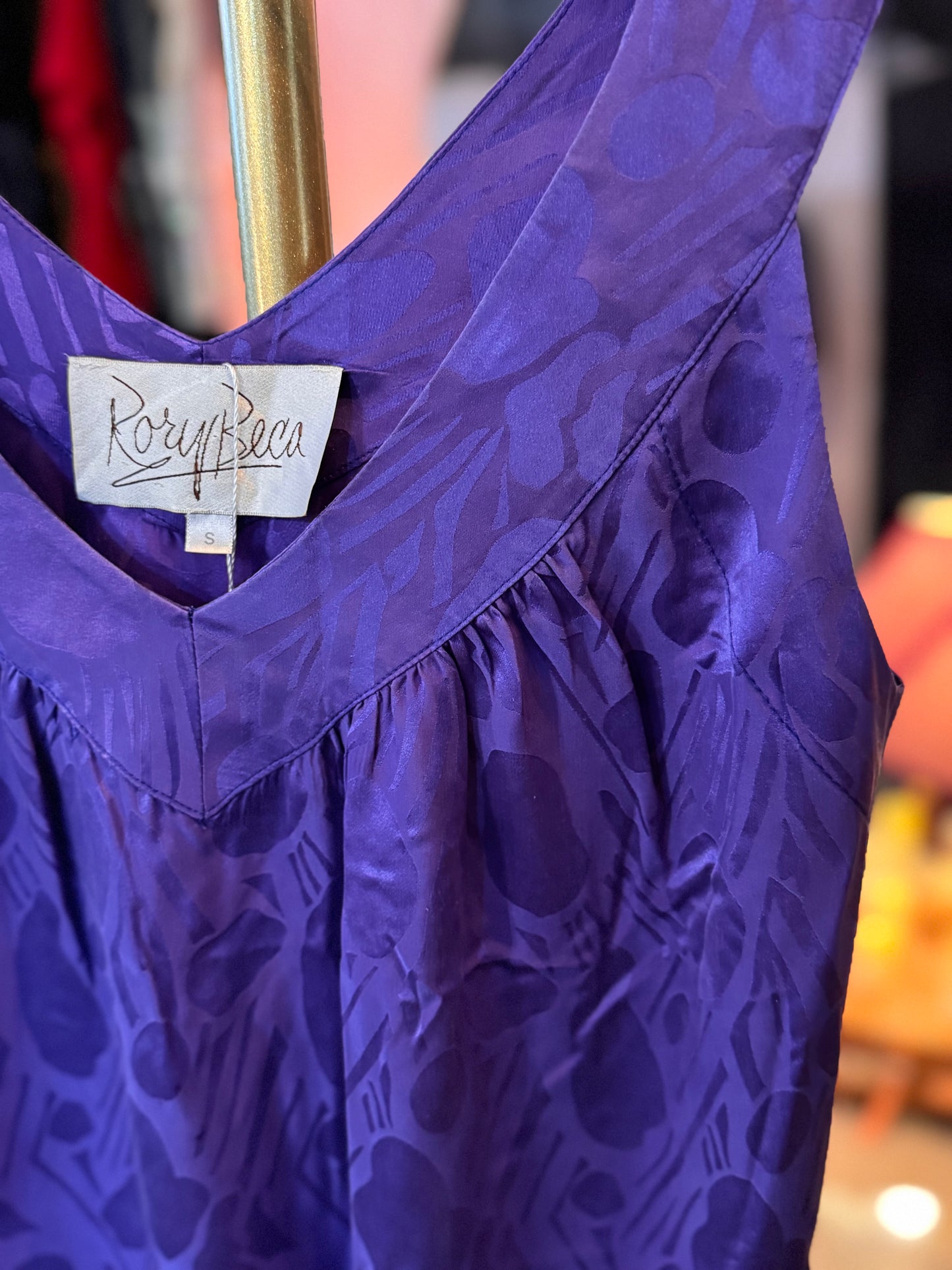 Vintage 1990s Purple Satin Slip Dress