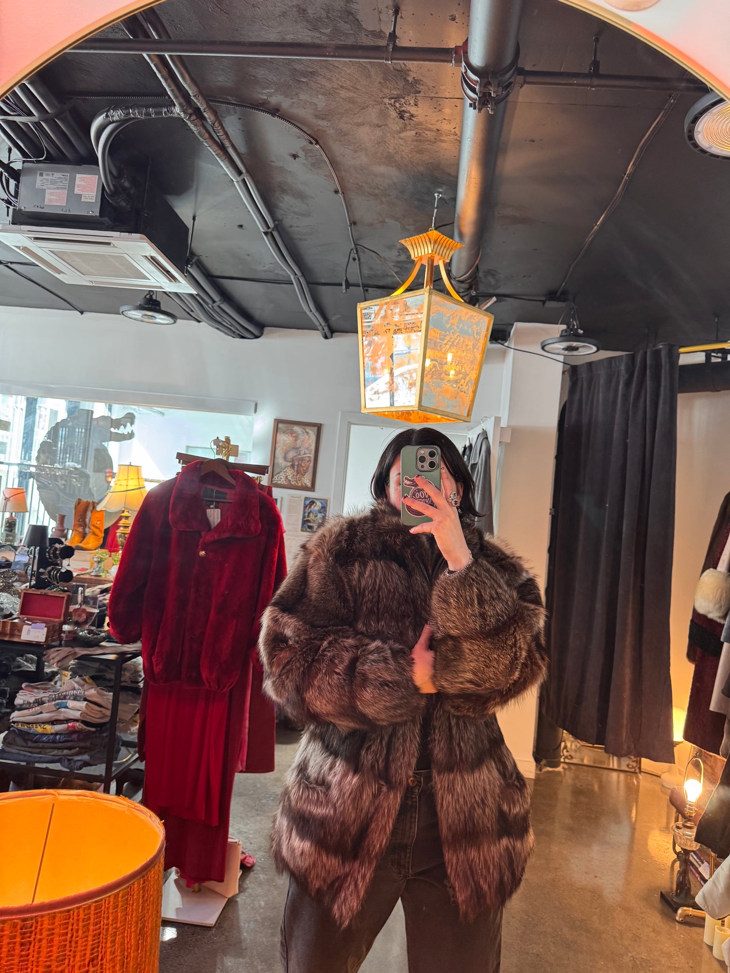 Vintage 1970s Raccoon Fur Zip Up Jacket — Statement Luxury Outerwear