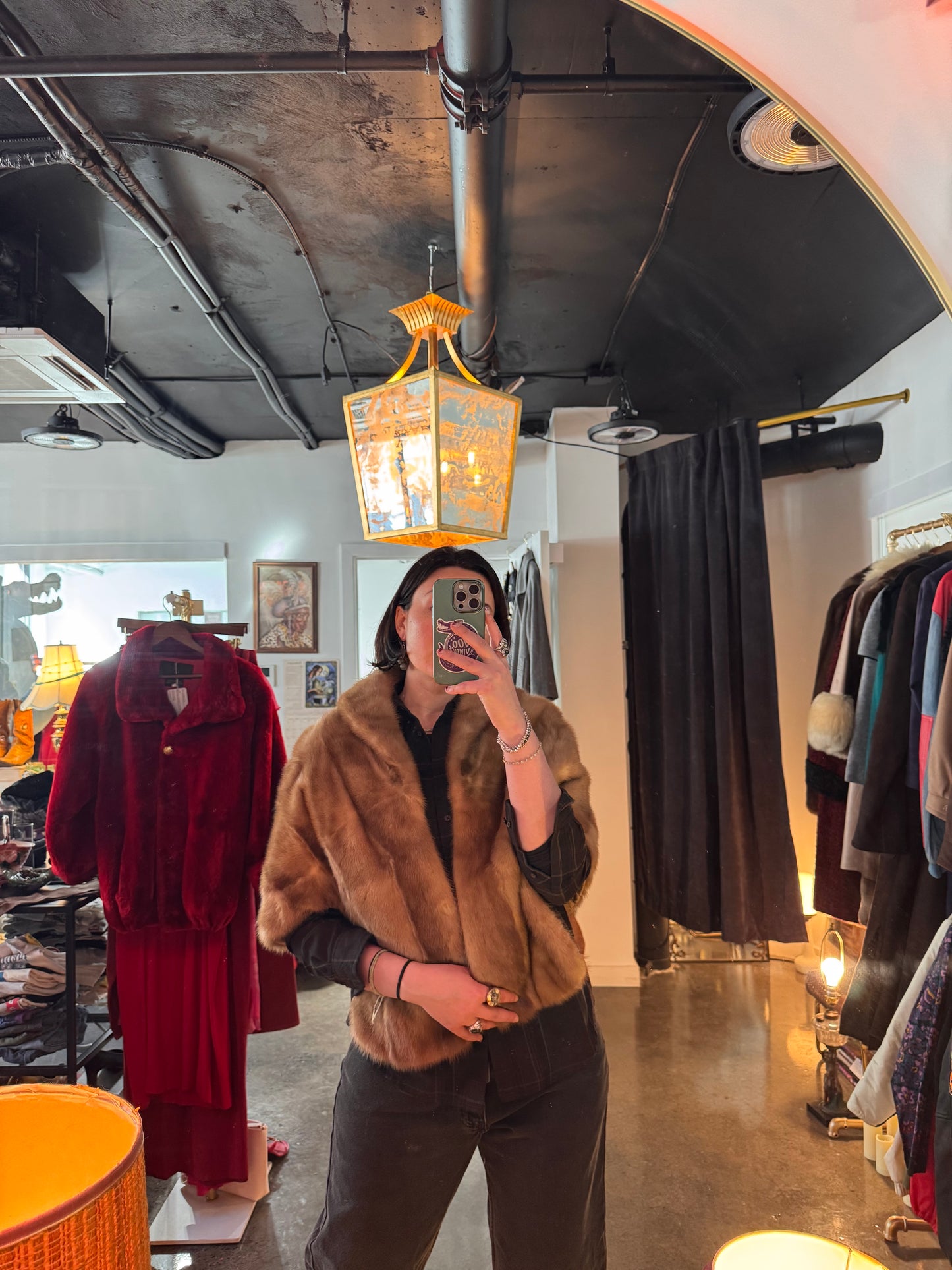 Vintage 1960s Brown Mink Fur Stole — Luxury Evening Wrap