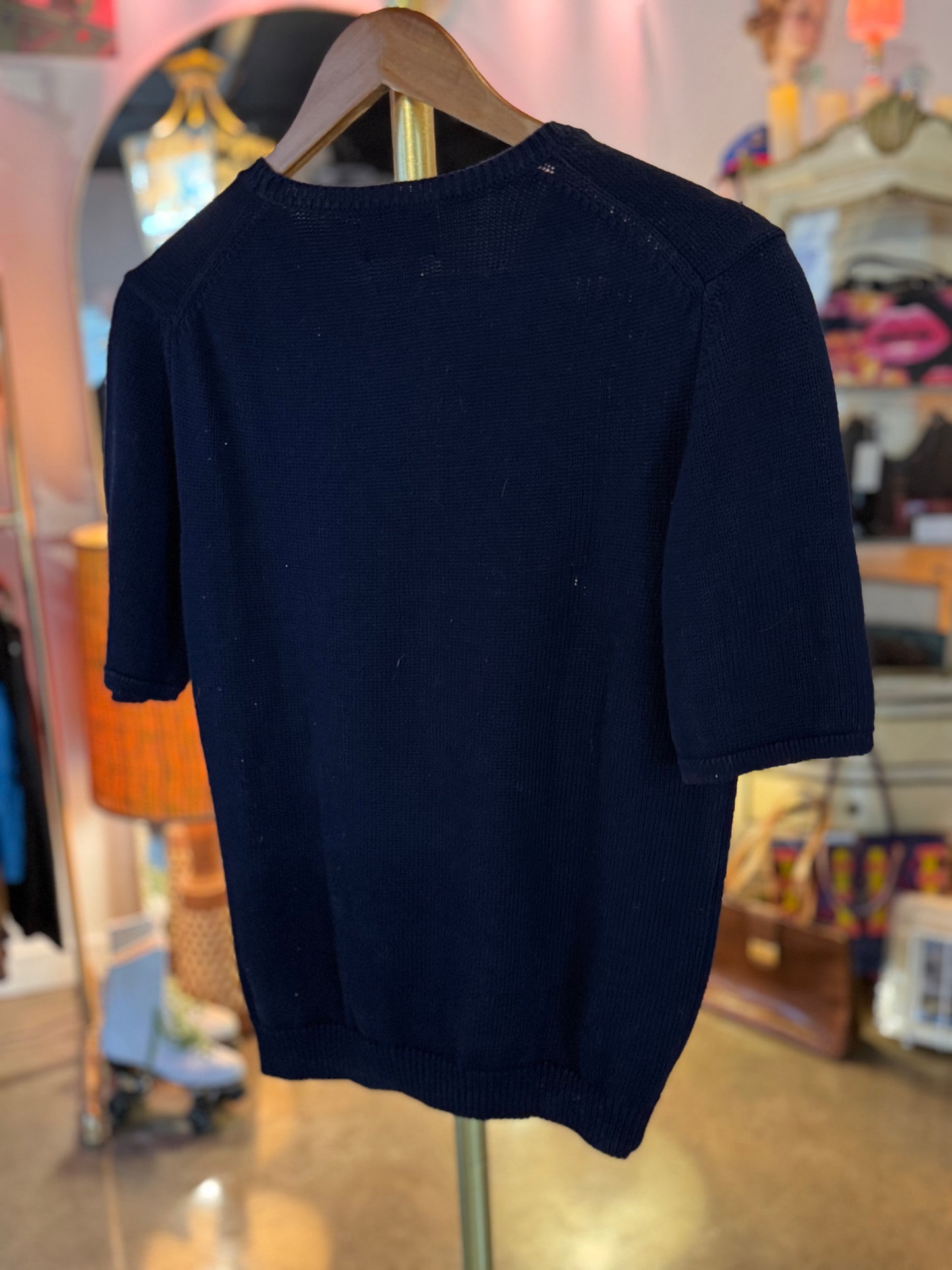 Vintage 1990s Lands End Novelty Fish Knit Sweater — Whimsical Cottagecore