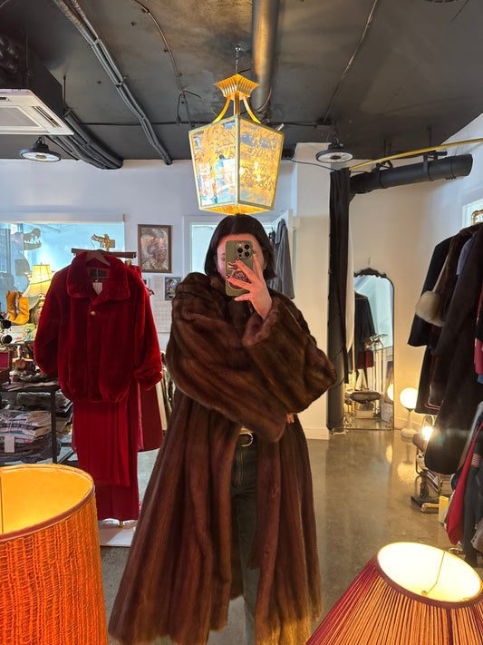Vintage 1970s Rein & Moriber Sable Mink Coat — Full Length Luxury Outerwear