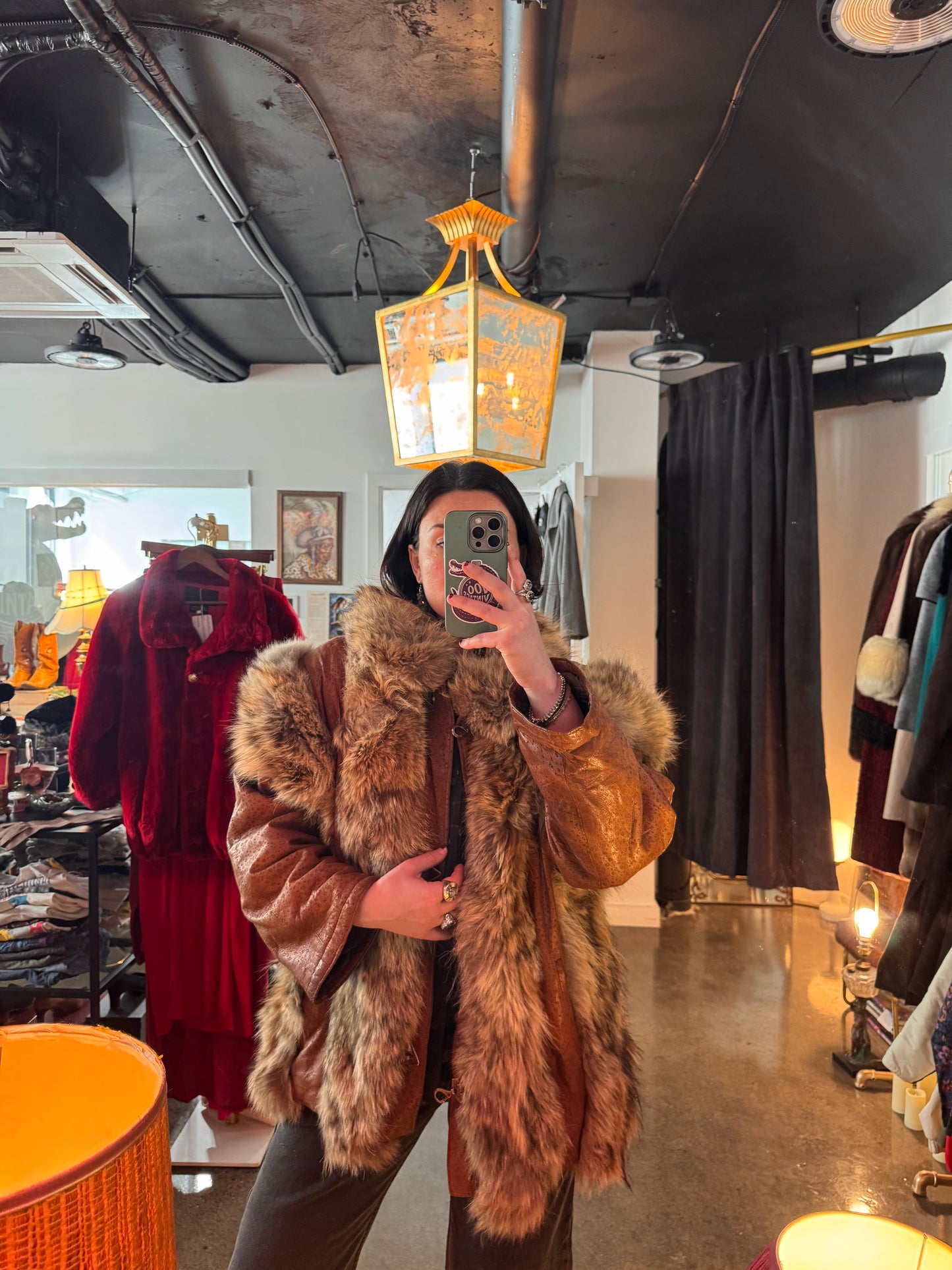 Fur and Leather Coat