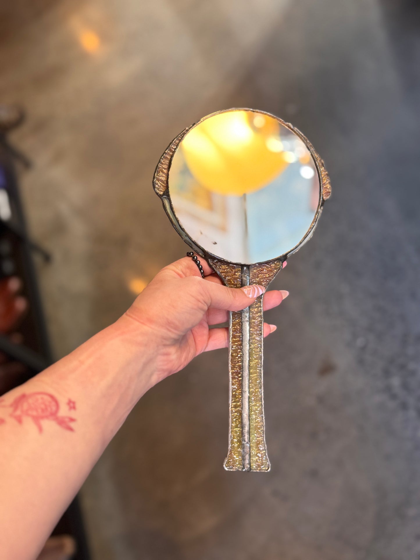 Stained Glass Hand Mirror