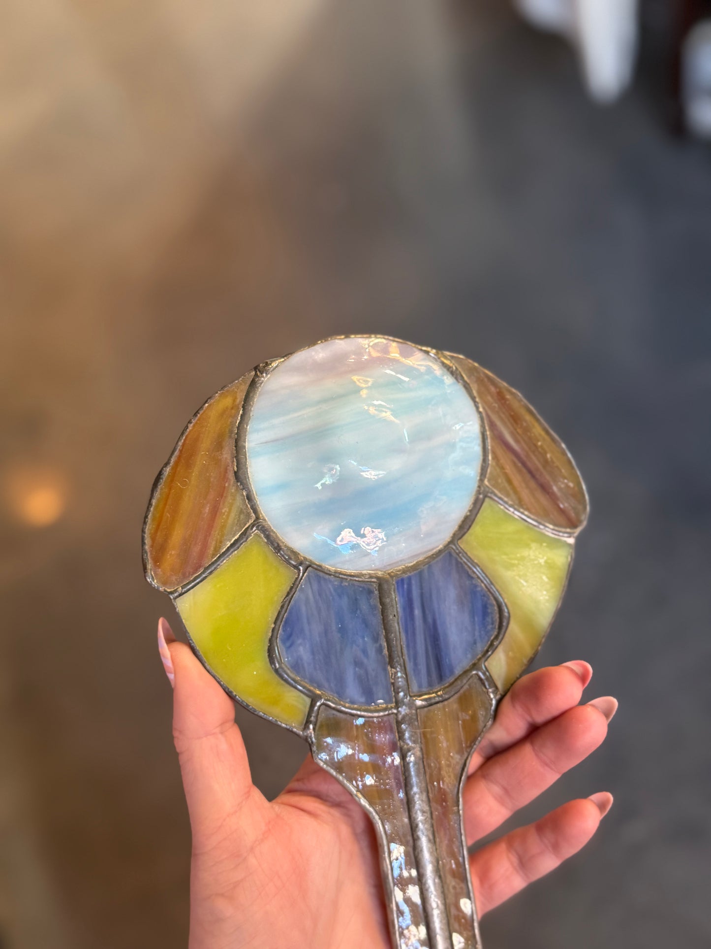 Stained Glass Hand Mirror