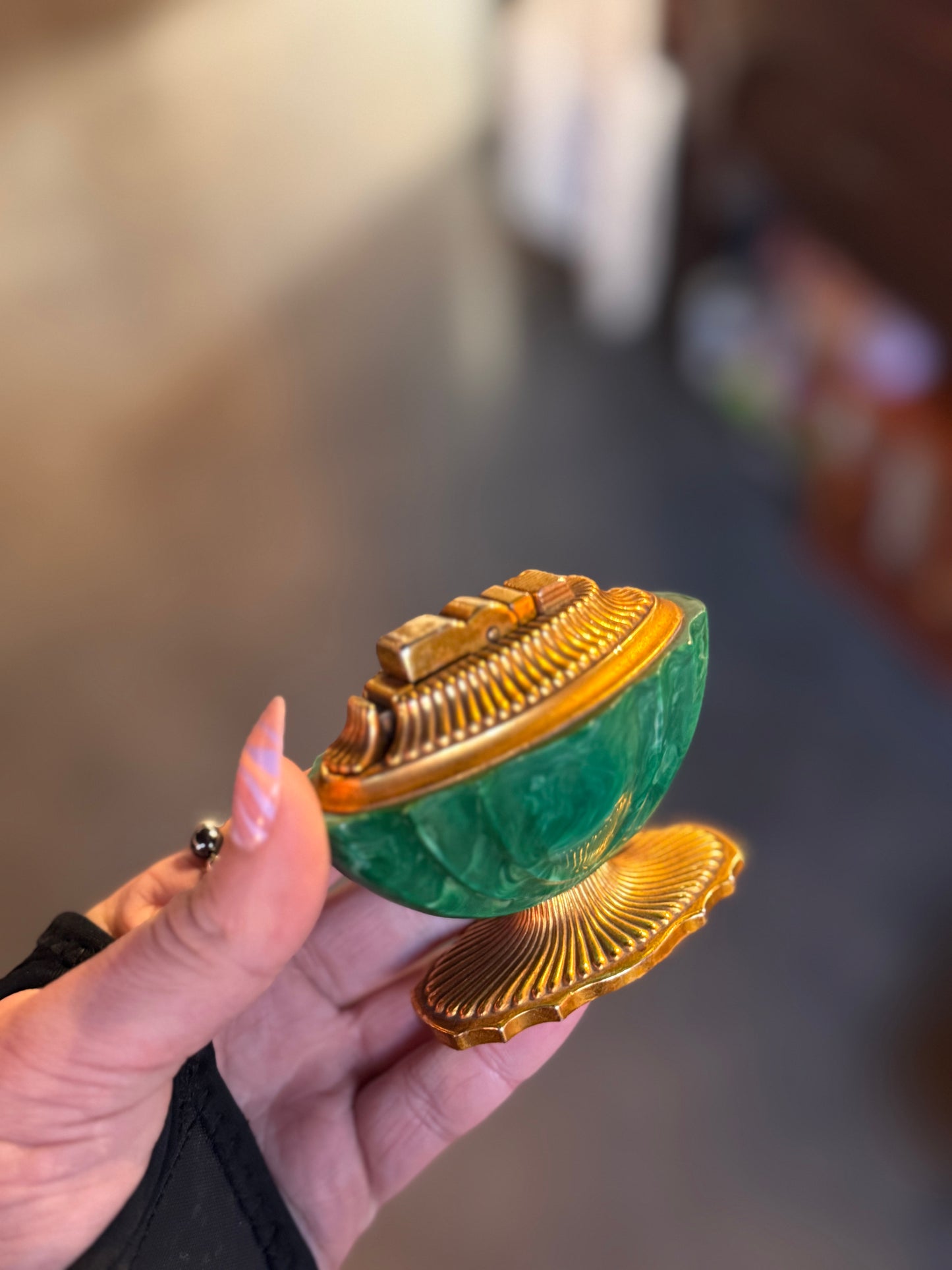 Green Stone Table Lighter